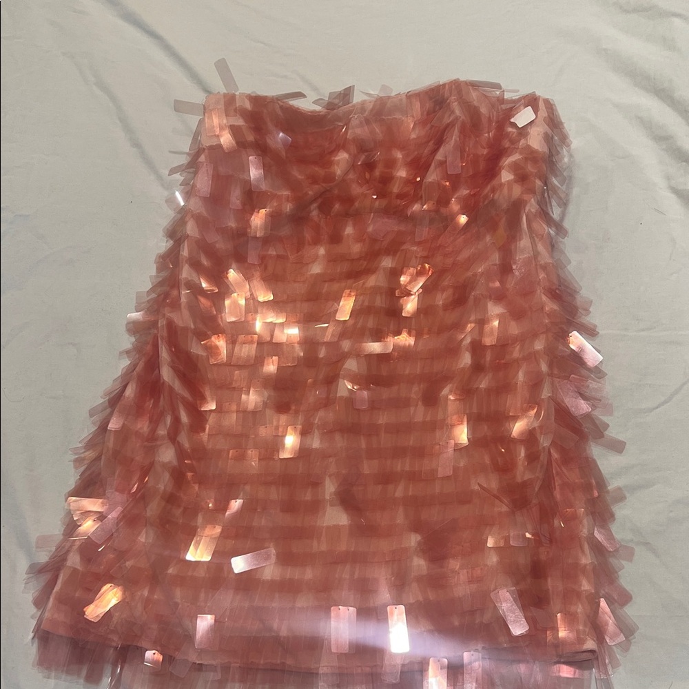 Badgley Mischka Radiant Pink Mini Skirt